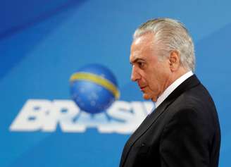 Presidente Michel Temer durante cerimônia no Palácio do Planalto, em Brasília 