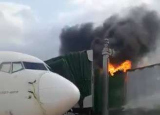 Incêndio atinge finger do aeroporto de São Luís