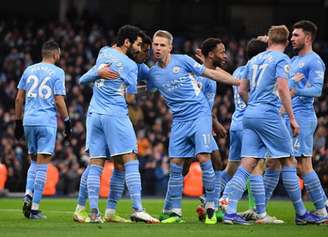 Manchester City venceu mais uma no Campeonato Inglês (Foto: ANTHONY DEVLIN/AFP)