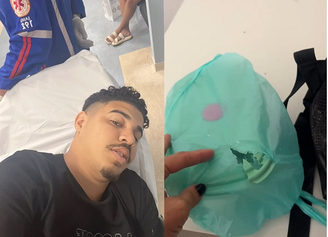 O barbeiro Átila Amorin foi atingido nas costas pelo tiro