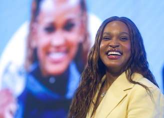 A ginasta Rebeca Andrade, em palestra na Rio Innovation Week: "não vou mais fazer solo".