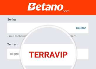 O código de indicação Betano válido hoje é TERRAVIP