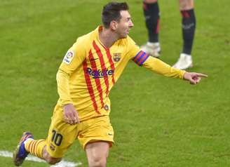 Messi chegou aos nove gols e agora é artilheiro do Espanhol com outros três jogadores (Foto: ANDER GILLENEA / AFP)