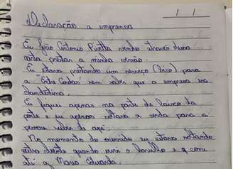 Em carta, suspeito preso nega ter retirado câmera de jovem que morreu em salto sem cordas