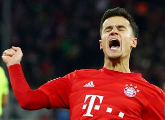 Coutinho comemora seu gol pelo Bayern