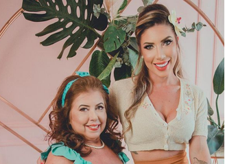 Tatiane Minerato e a mãe Sylvia