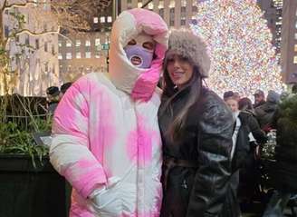 Neymar usou jaqueta e balaclava para se proteger do frio e do reconhecimento em Nova York