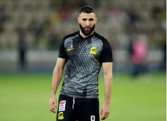 Benzema antes de jogo do Al-Ittihad, pela Liga Saudita 