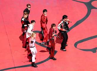 BTS no show do intervalo na final da Copa do Mundo 2026 entre Argentina e Espanha.