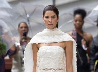 Swanmy Sampaio em desfile da Flying Solo, em Nova York 