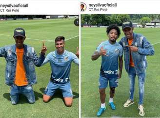 Influenciador Ney Silva esteve no CT Rei Pelé nesta sexta (Imagem: Reprodução redes sociais)