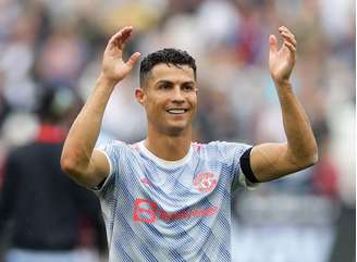 Cristiano Ronaldo comemora após partida entre Manchester Unided e West Ham pelo Campeonato Inglês
19/09/2021 REUTERS/David Klein