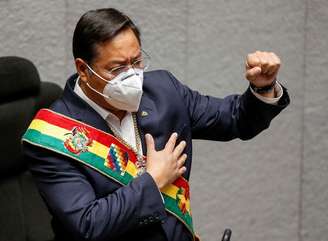 Presidente da Bolívia, Luis Arce, em La Paz
06/08/2021
REUTERS/Manuel Claure