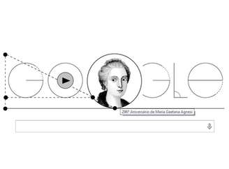 <p>Maria Gaetana Agnesi  é homenageada pelo Google na passagem de seu 296º aniversário</p>