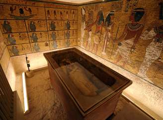 O sarcófago de Tutancâmon no vale dos reis, no Egito. 31/01/2019. REUTERS/Mohamed Abd El Ghany - 