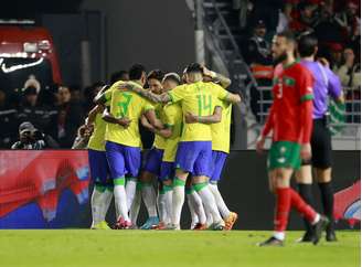 Seleção Brasileira em jogo contra Marrocos