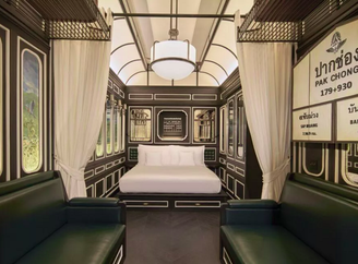 Um novo resort de luxo, projetado dentro de vagões de trens na Tailândia, ganhou destaque na mídia internacional e está deixando alguns turistas babando pelo lugar.