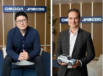 Hu Peng (CEO) e Roger Corassa (VP): dobradinha sino-brasileira