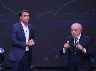 Flávio Bolsonaro e Lula, candidatos à Presidência da República
