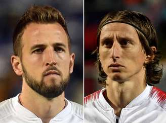 Harry Kane e Modric são os principais nomes de suas equipes (Foto: ROBERT ATANASOVSKI, DENIS LOVROVIC / AFP)