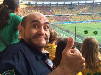 <p>Edgar Vivar esteve no Brasil e assistiu jogo da seleção mexicana na primeira fase</p>