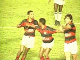 Marcelinho Carioca ao lado de Renato Gaúcho nos tempos de Flamengo