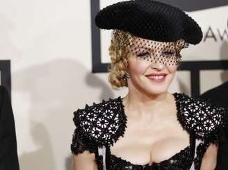 A cantora Madonna chega à cerimônia do Grammy Awards, em Los Angeles, em fevereiro. 08/02/2015