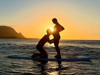 Tati Weston-Webb e o marido, Jesse Mendes