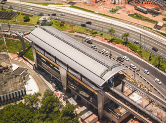 Monotrilho da Linha 17-Ouro, em São Paulo, conecta o Aeroporto de Congonhas às linhas 5-Lilás e 9-Esmeralda