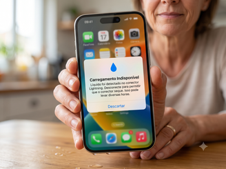 Aviso de líquido detectado no iPhone