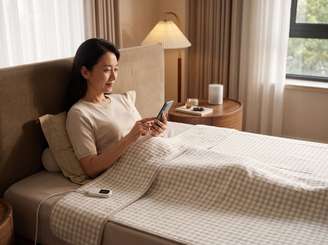 Imagem mostra cobertor elétrico da Xiaomi