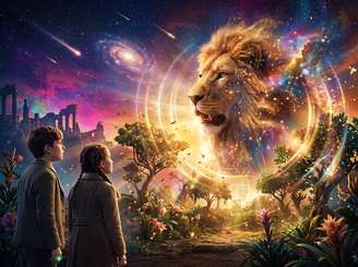 imagem produzida por IA sobre o filme 'Nárnia: O Sobrinho do Mago'