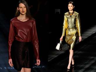 A versão "pocket" do SPFW trouxe tendências para o inverno de 2013, como o dourado e tecidos metalizados