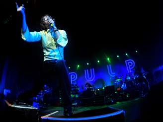 Jarvis Cocker no show da banda britânica na capital paulista, que teve transmissão ao vivo do Terra nesta quarta