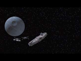 A "Estrela da Morte" em imagem do filme 'Uma Nova Esperança' (1977), primeiro filme da série "Star Wars"
