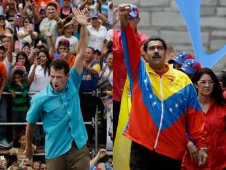Henrique Capriles e Nicolás Maduro, os dois principais candidatos do pleito extraordinário de  2013 da Venezuela