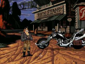 <p>Lançado em 1994, <em>Full Throttle</em> é um dos jogos mais lembrados da LucasArts. Desenvolvido por Tim Schafer, um dos principais funcionários do estúdio e posteriormente fundador da Double Fine, o game de aventura em 'point & click' apresenta a história de Ben, um motociclista líder de uma gangue em um futuro apocalíptico. Com um enredo bem amarrado envolvendo mistérios de paternidade, brigas em cima da moto e rcok n roll na trilha sonora - <em>Full Throttle</em> virou um clássico para computador nos anos 1990</p>