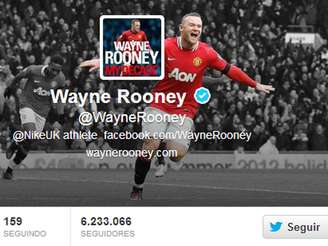 Rooney mudou descrição de seu perfil no Twitter