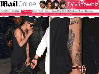 Tatuagem de cavaleiro no braço de Justin Bieber foi notada quando o cantor deixava uma boate em Nova York