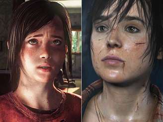 <p>Ellen Page não gostou da semelhança com a personagem Ellie (esq.), de 'The last of Us', pois já protagoniza com Jodie (dir.) o jogo 'Beyond: Two Souls'</p>