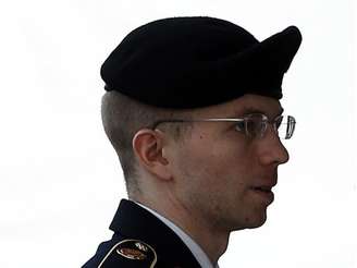 <p>Manning durante chegada ao tribunal para receber sua sentença, em Fort Meade, em Maryland, 21 de agosto de 2013</p>
