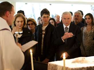 <p>Presidente da CBF se despediu de Gylmar dos Santos Neves na capital paulista</p>