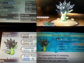 Telas do novo Pokémon