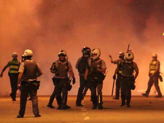 <p>Protesto pela educação terminou em confronto com a polícia em São Paulo</p>