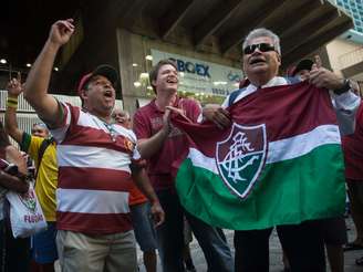 <p>Torcedores do Fluminense fizeram festa após o quinto voto do Pleno, que consolidou o rebaixamento da Portuguesa</p>