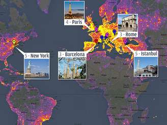 <p>Europa concentra os lugares mais fotografados</p>