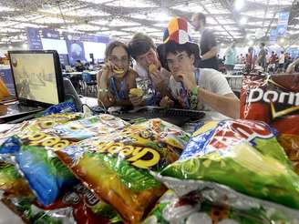 Grupo levou dezenas de salgadinhos para a Campus Party