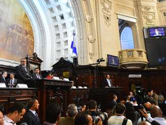 <p>Pezão foi empossado como governador do Rio de Janeiro na manhã desta sexta-feira na Alerj</p>