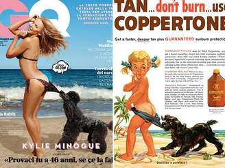 <p>Kylie Minogue 'imita' famoso anúncio de 1950</p>