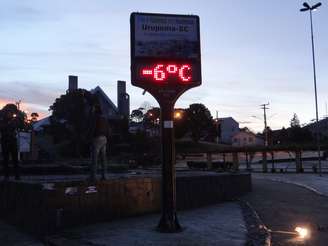 Sensação térmica chegou a -29ºC em Urupema, na serra catarinense